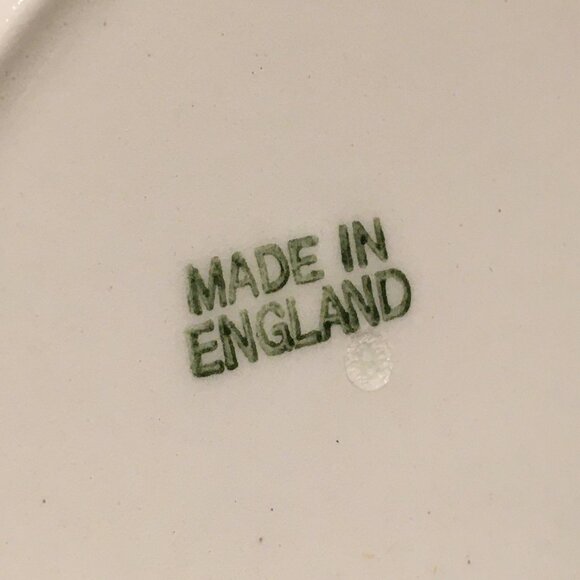 Vintage English CROWN DUCAL Cobalt and Gold Trim Dessert Plate #8 - Picture 4 of 7